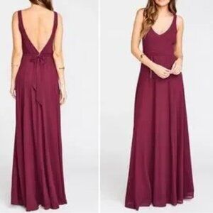 Show Me Your Mumu SMYMM Jenn Maxi Dress Merlot Red Size X-Large